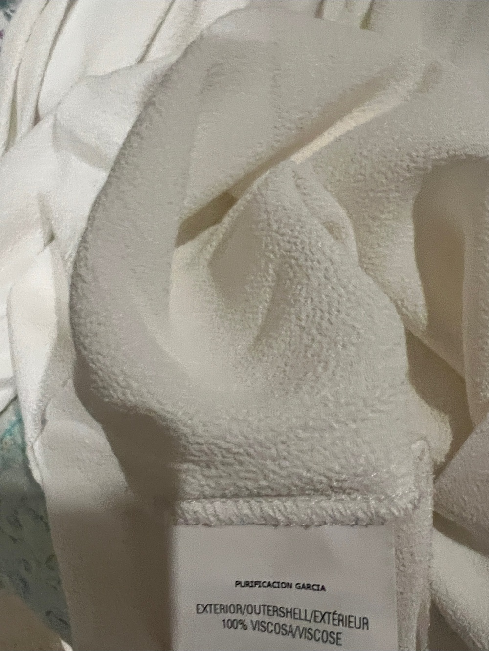 Women’s White Long Sleeve Blouse - Picture 5 of 5